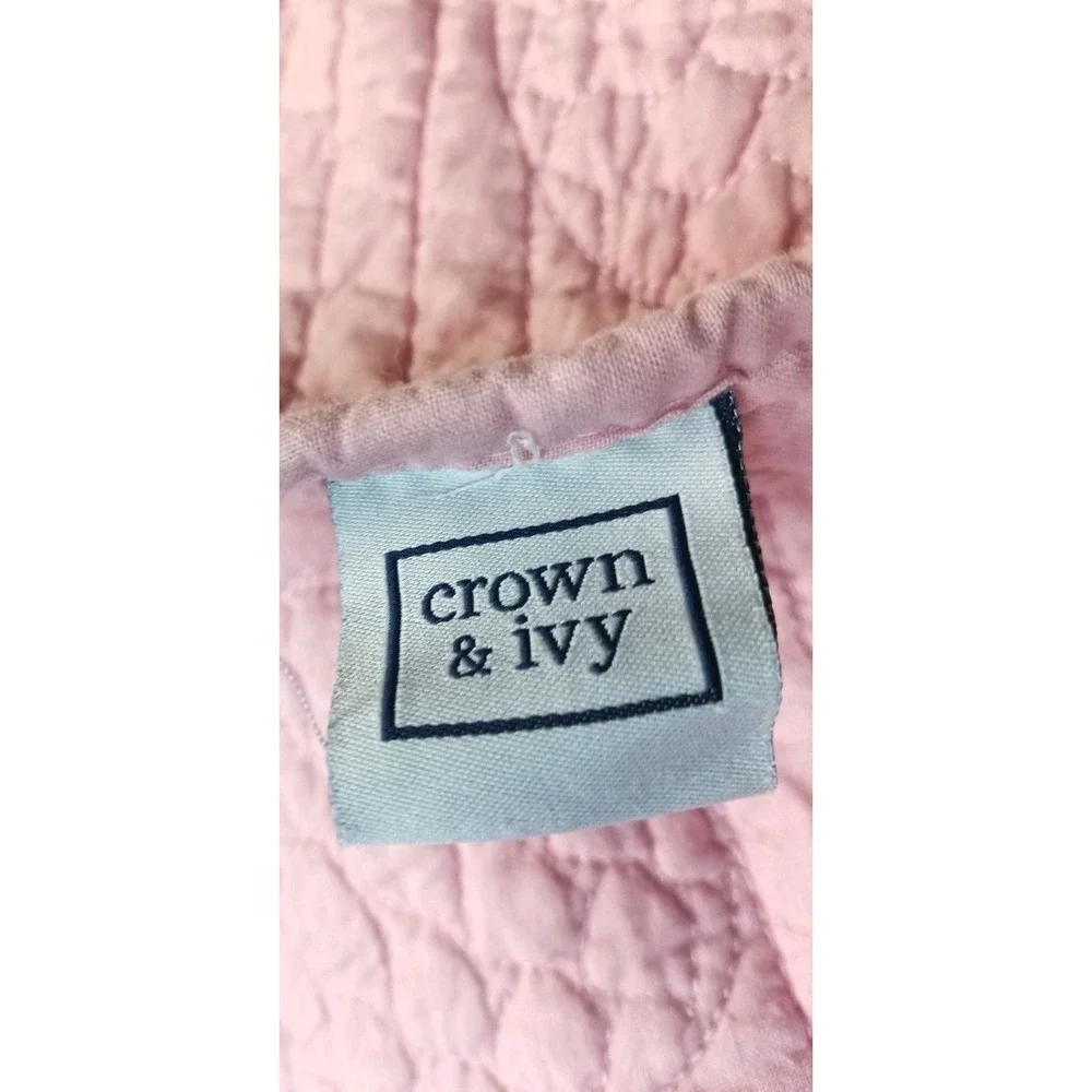 Pink Pineapple Crown And Ivy Twin Size Bedspread And One Pillow Case 100% Cotton